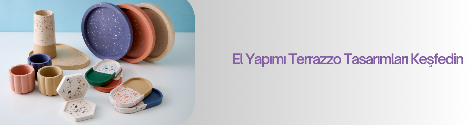 Terrazzo Tasarım Tepsiler