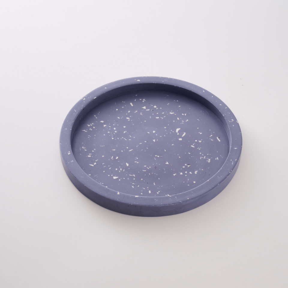 Terrazzo Dekoratif Tepsi – El Yapımı Yuvarlak