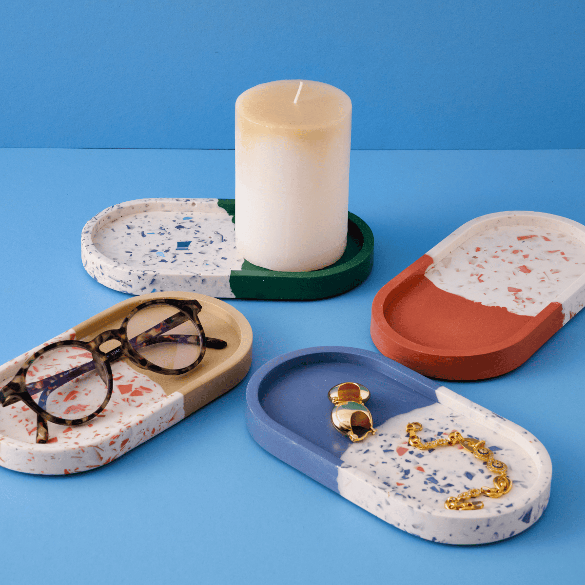 Oval Terrazzo Tepsi