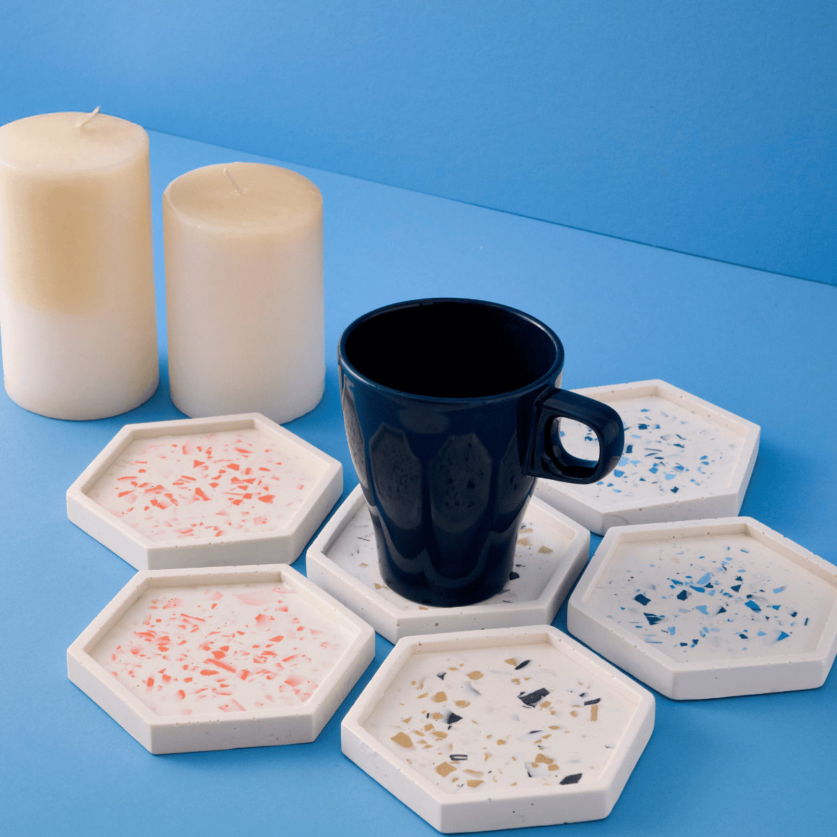 Terrazzo Bardak Altlığı/Mini Tabak