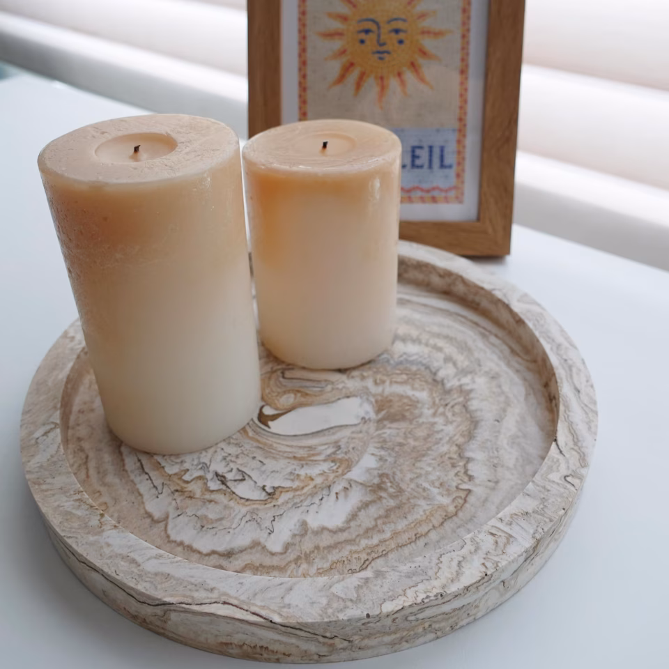 Mermer Tasarım Dekoratif Tepsi