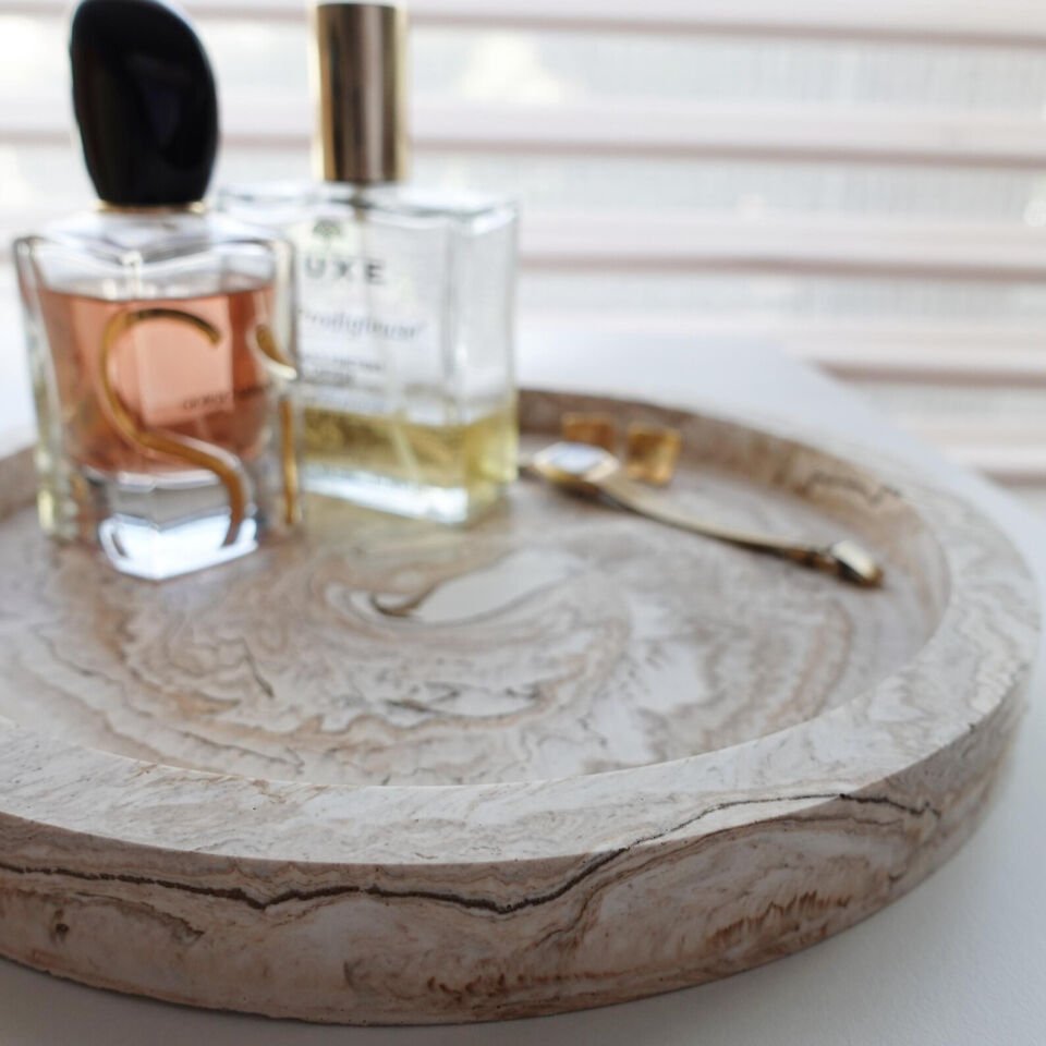 Mermer Tasarım Dekoratif Tepsi